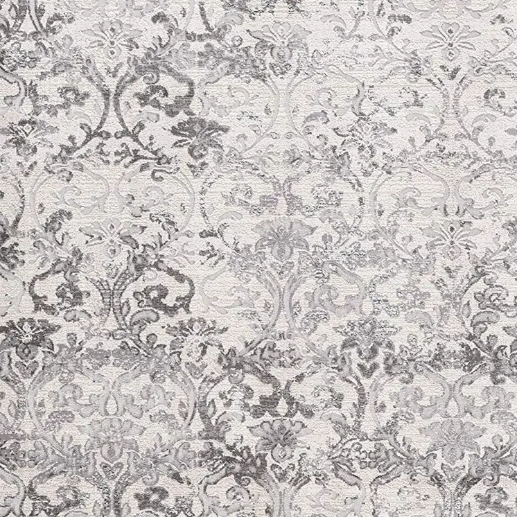 5' X 8' Cream Toile Power Loom Area Rug