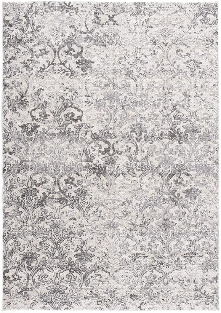 8' X 11' Cream Toile Power Loom Area Rug