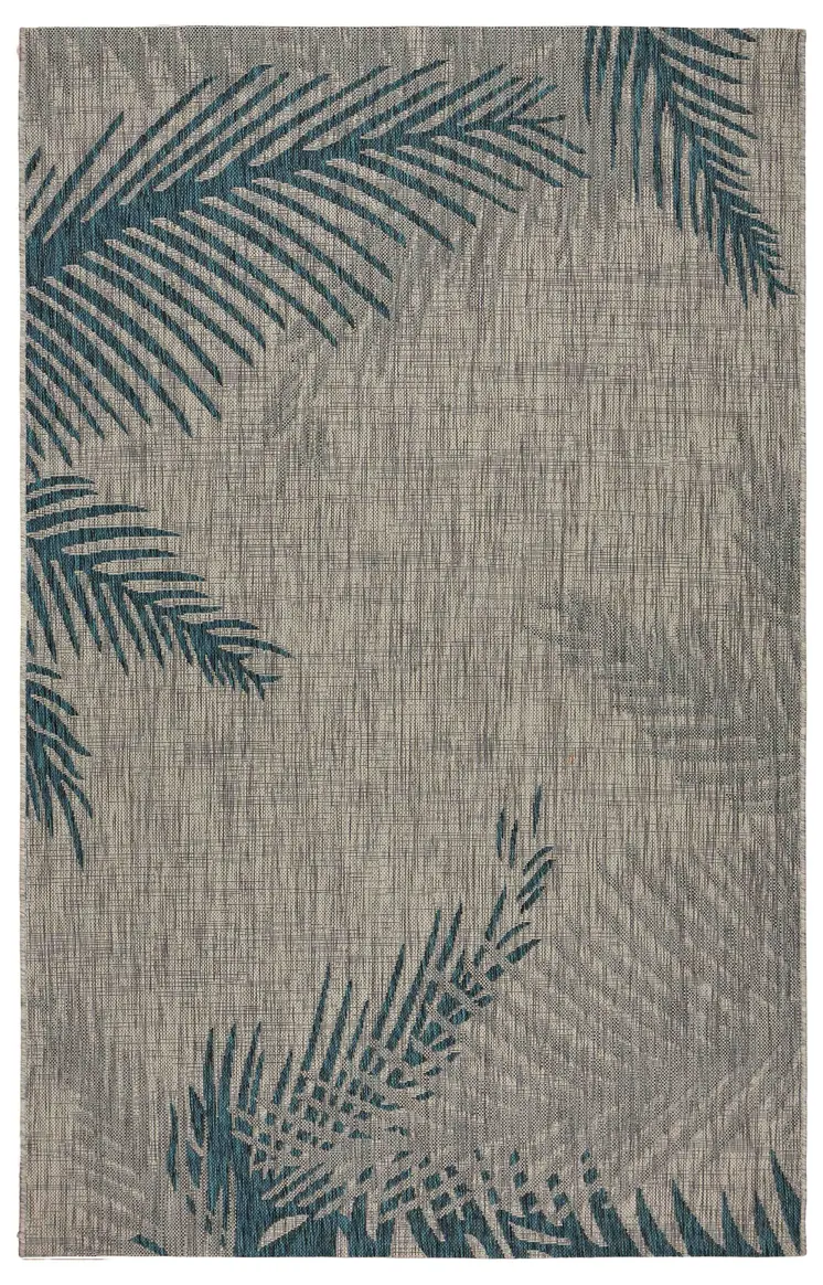 8' X 9' Gray Indoor Outdoor Area Rug