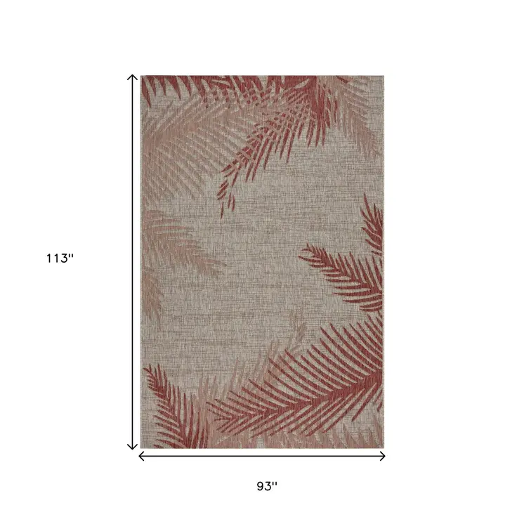 8' X 9' Beige Indoor Outdoor Area Rug