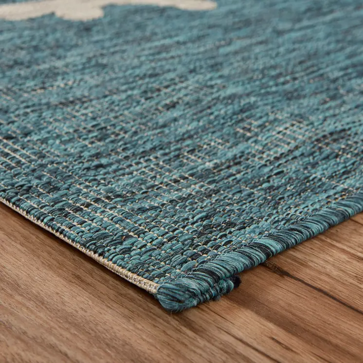 8' X 9' Blue Indoor Outdoor Area Rug