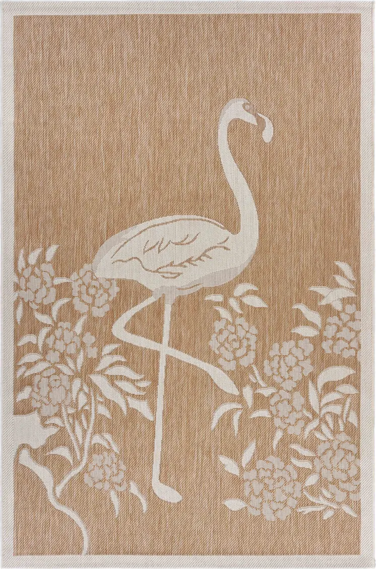 8' X 10' Beige Indoor Outdoor Area Rug