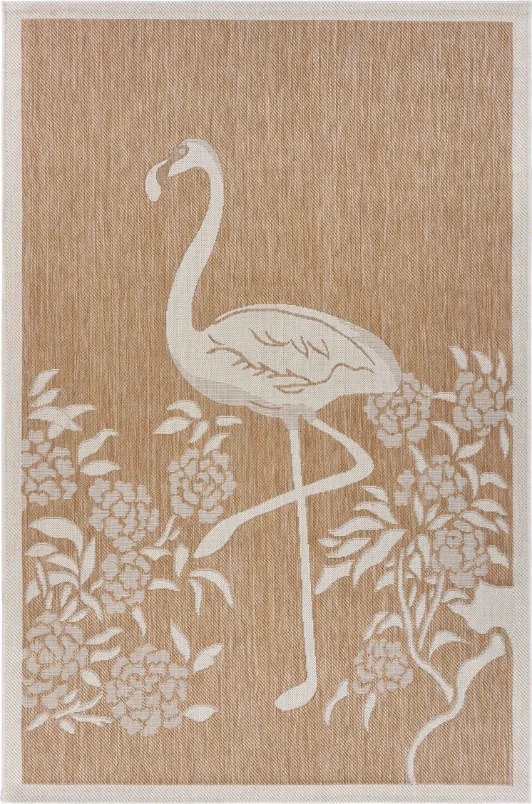 8' X 10' Beige Indoor Outdoor Area Rug