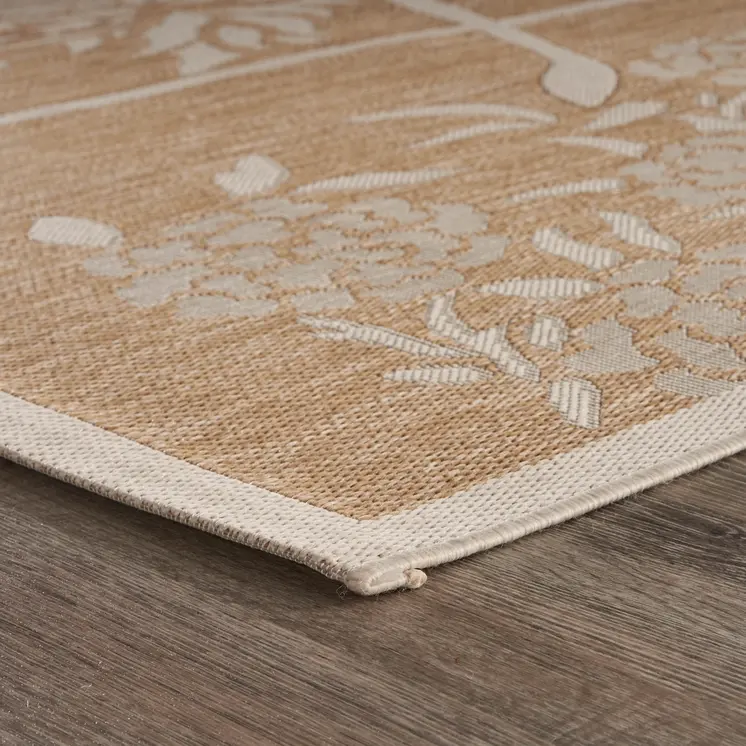 8' X 10' Beige Indoor Outdoor Area Rug