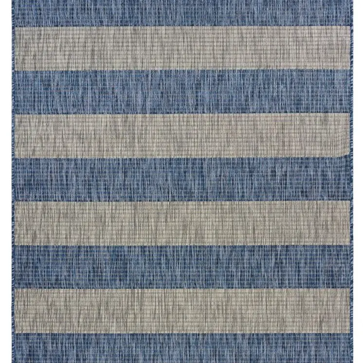 2' X 3' Blue And Gray Indoor Outdoor Area Rug