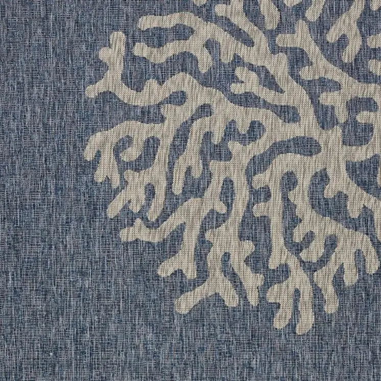 2' X 3' Blue And Gray Indoor Outdoor Area Rug