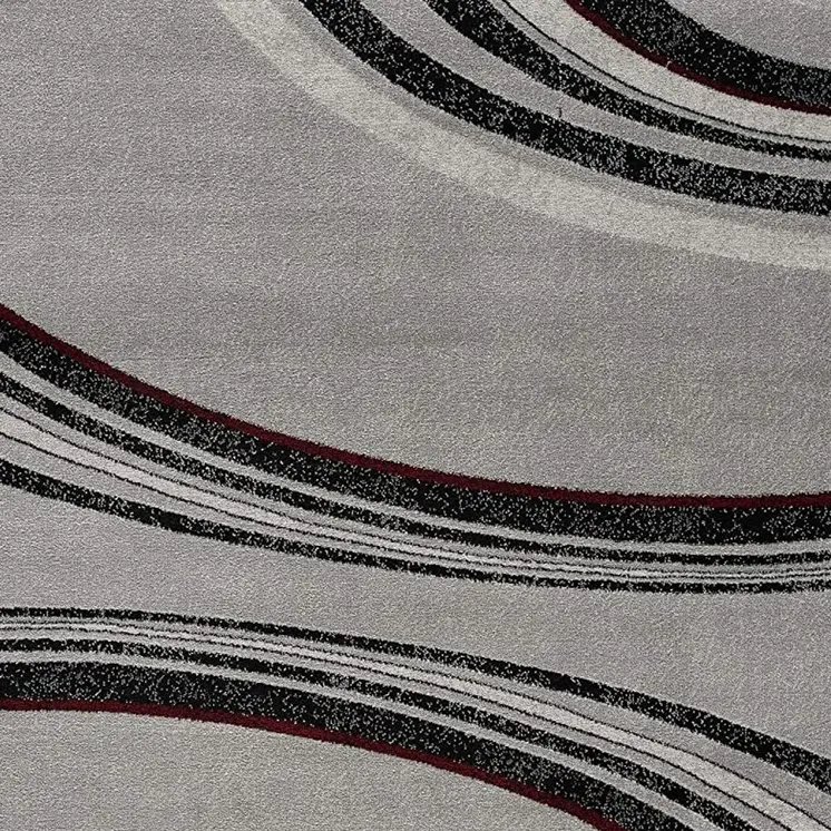 20' Black And Gray Abstract Runner Rug