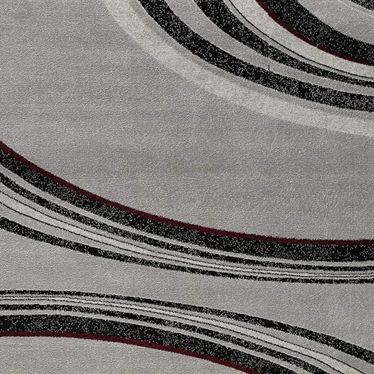 4' X 6' Gray Abstract Power Loom Area Rug