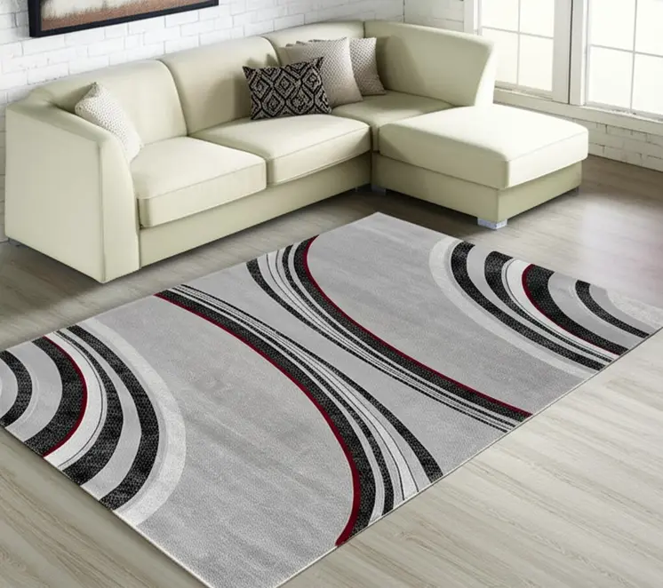 6' X 9' Gray Abstract Dhurrie Area Rug