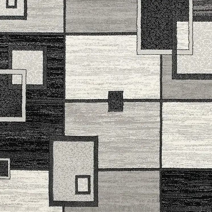 20' Gray Abstract Dhurrie Runner Rug