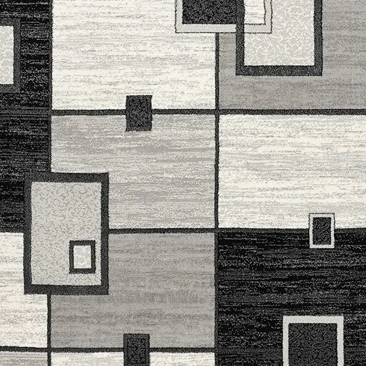 3' X 5' Gray Abstract Power Loom Area Rug