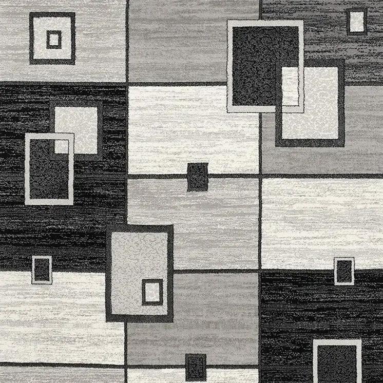 3' X 5' Gray Abstract Power Loom Area Rug
