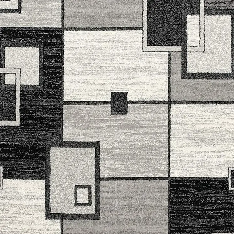 4' X 6' Gray Abstract Power Loom Area Rug