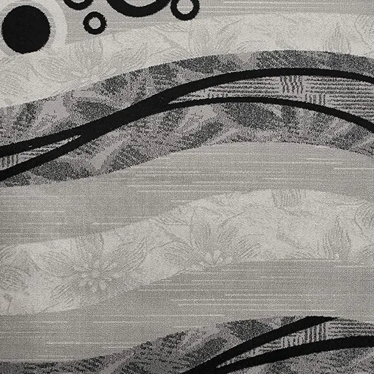 4' X 6' Gray Abstract Power Loom Area Rug