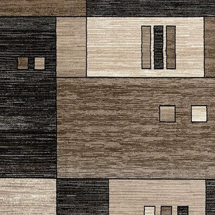 5' X 7' Beige Abstract Dhurrie Area Rug