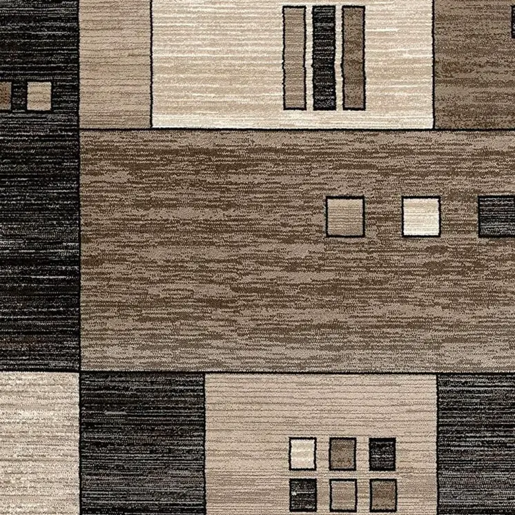 6' X 9' Beige Abstract Dhurrie Area Rug