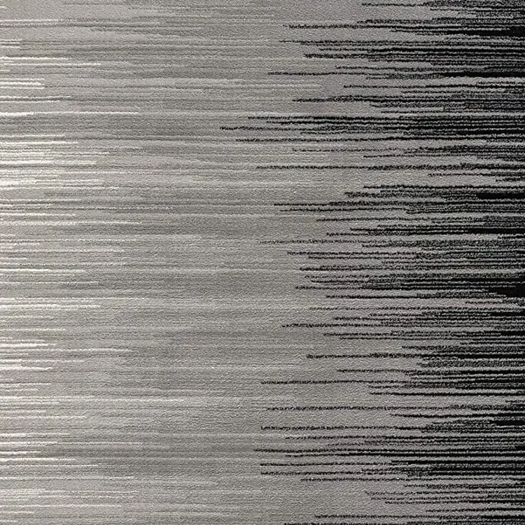 2' X 10' Black Transitional Striped Runner Rug