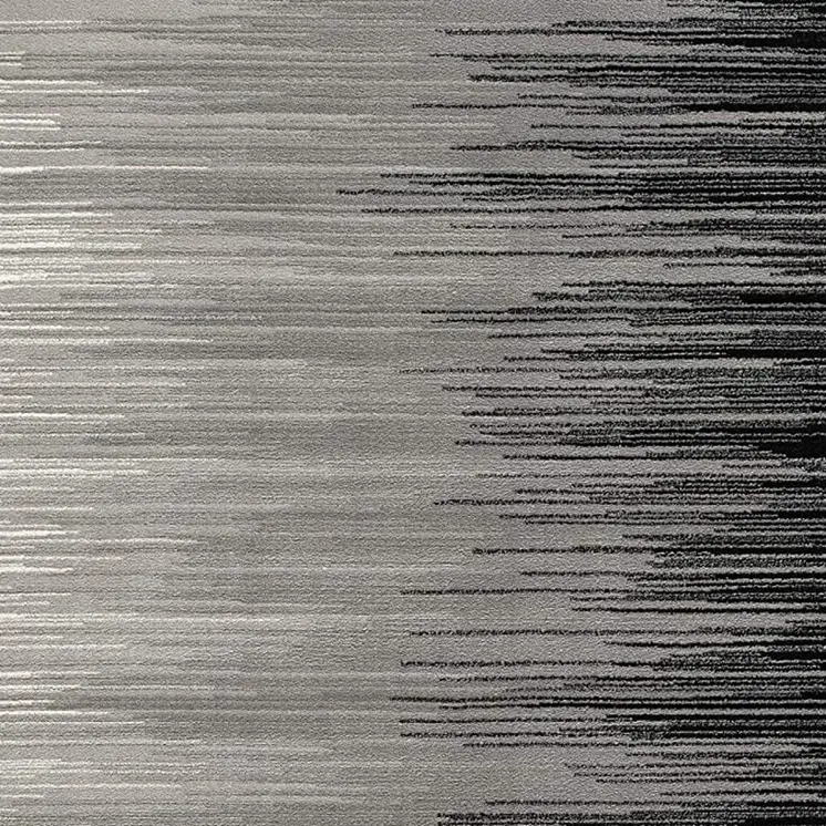 2' X 20' Black Transitional Striped Runner Rug