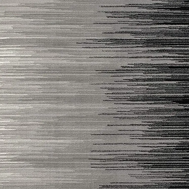 5' X 7' Black Abstract Dhurrie Area Rug
