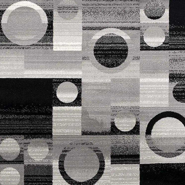 3' X 5' Gray Abstract Power Loom Area Rug