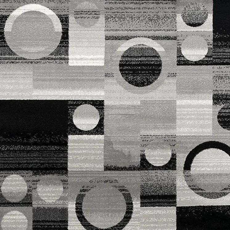 5' X 7' Gray Abstract Dhurrie Area Rug