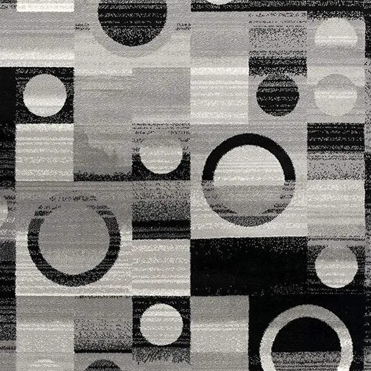 6' X 9' Gray Abstract Dhurrie Area Rug