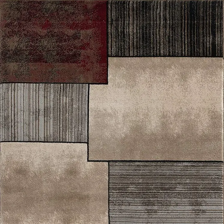 8' X 11' Brown And Beige Abstract Area Rug
