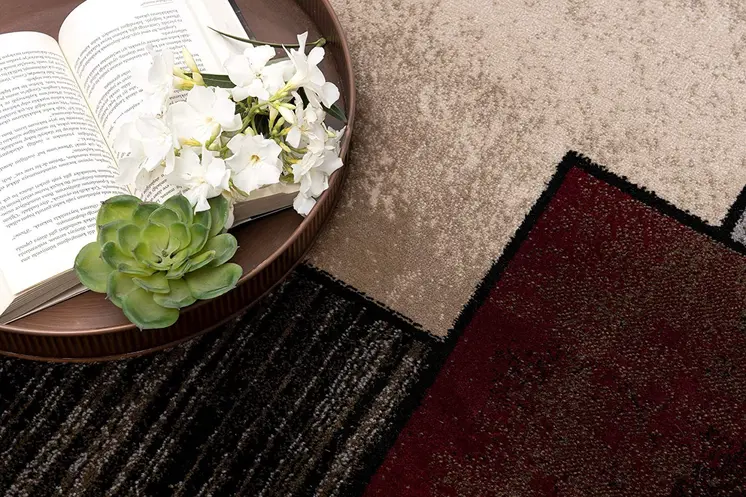 8' X 11' Brown And Beige Abstract Area Rug