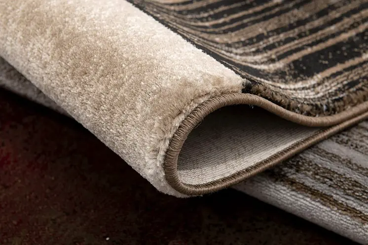 8' X 11' Brown And Beige Abstract Area Rug