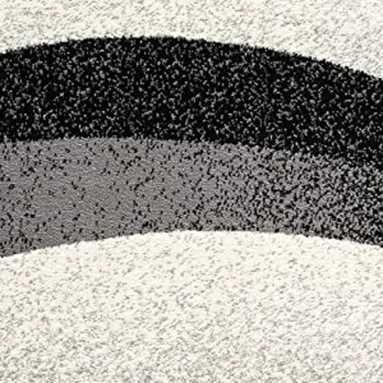 10' Gray Abstract Power Loom Runner Rug