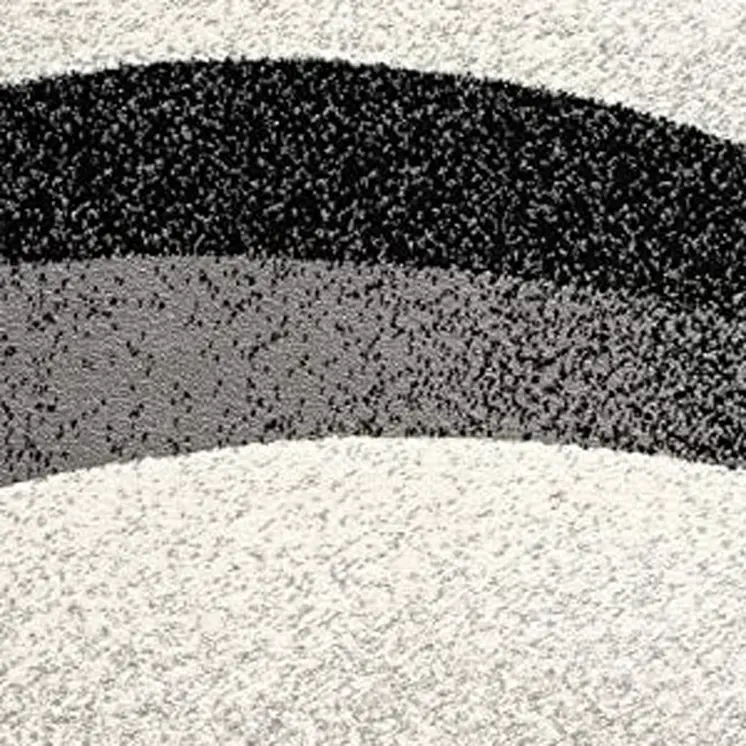 10' Gray Abstract Power Loom Runner Rug