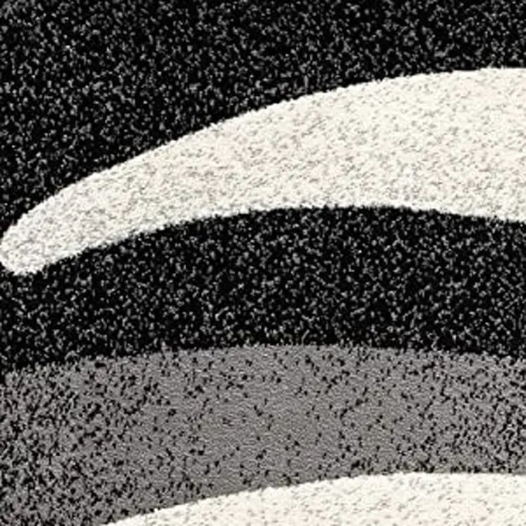 15' Black And Gray Abstract Runner Rug