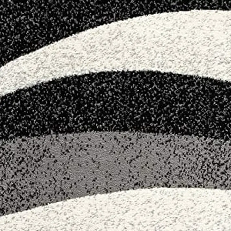 15' Black And Gray Abstract Runner Rug