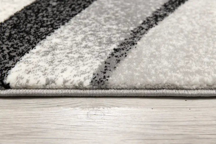4' X 6' Gray Abstract Power Loom Area Rug