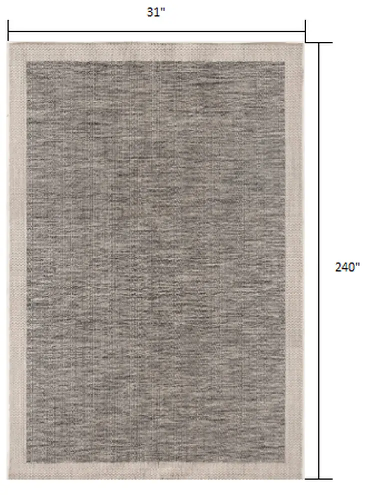20' Beige And Gray Abstract Runner Rug