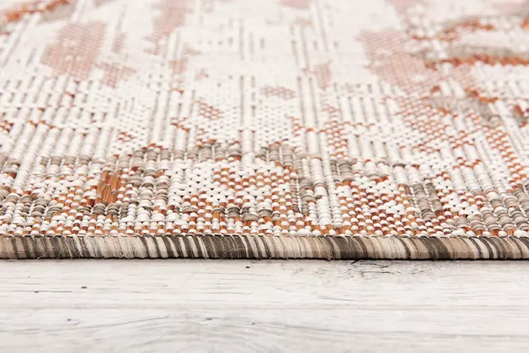 5' X 7' Beige and Brown Abstract Area Rug
