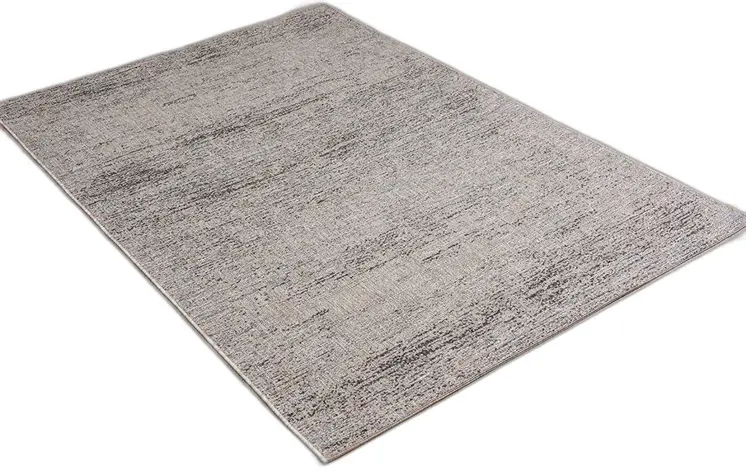 5' X 8' Blue And Gray Distressed Area Rug