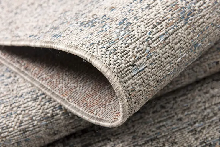 8' X 10' Blue and Gray Abstract Area Rug