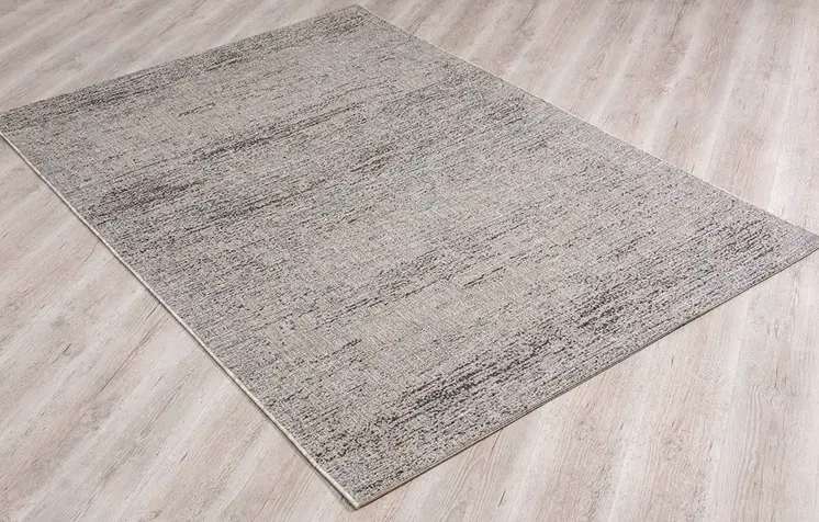 8' X 10' Blue and Gray Abstract Area Rug
