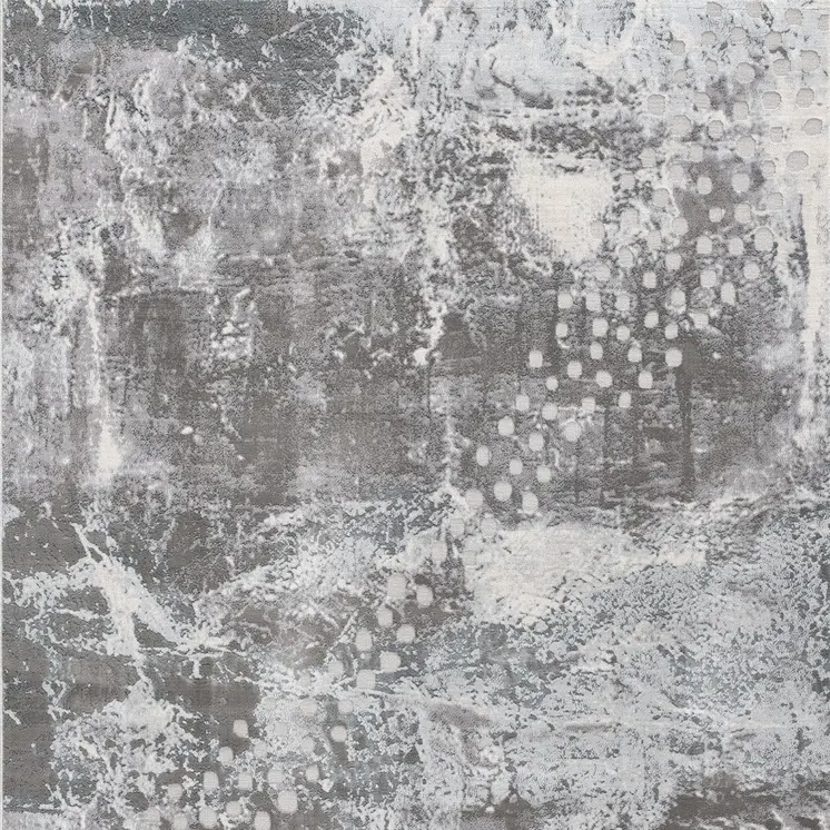 5' X 7' Blue Abstract Power Loom Area Rug