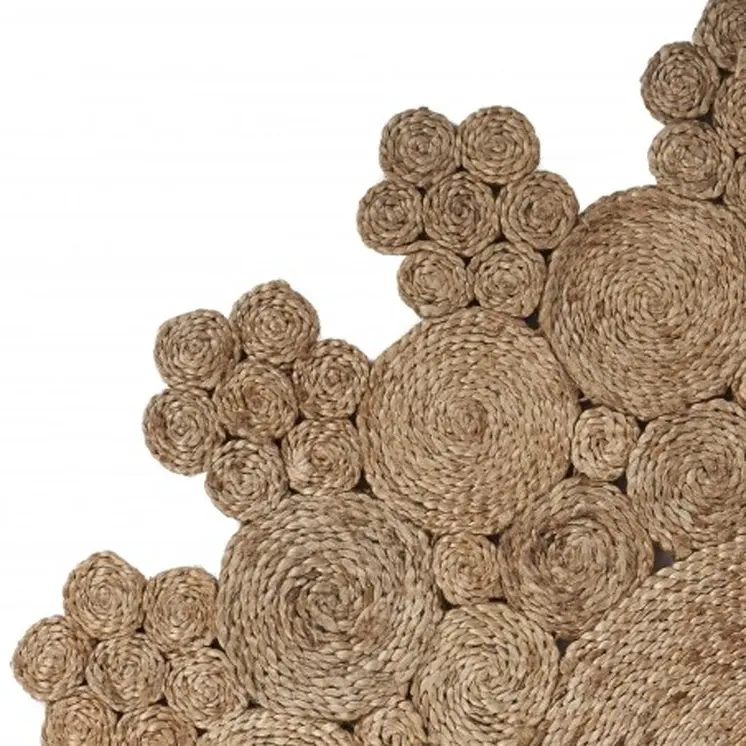 6' Natural Jute Hand Braided Round Rug