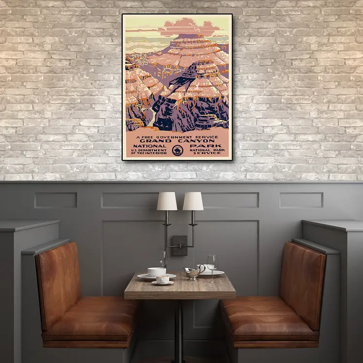 8.5" X 11" Grand Canyon C1938 Vintage Travel Poster Wall Art