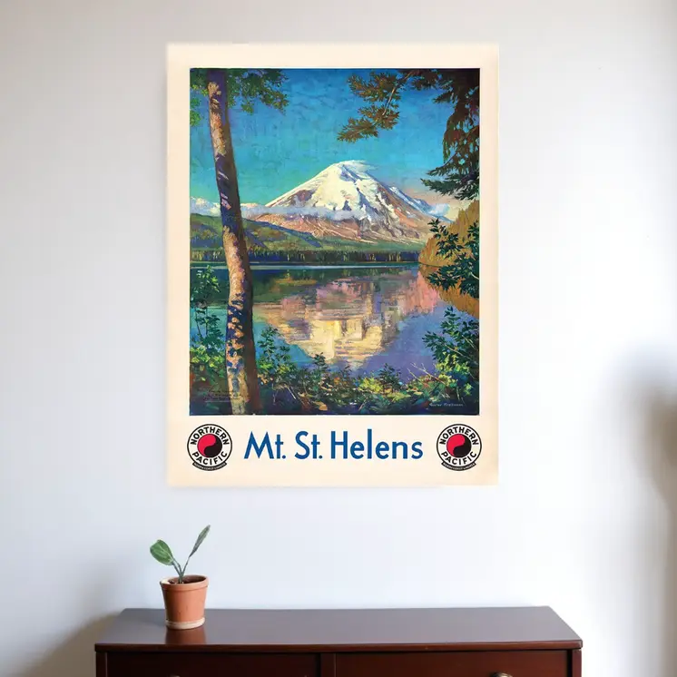 24" X 32" Mt. St. Helens C1920S Vintage Travel Poster Wall Art