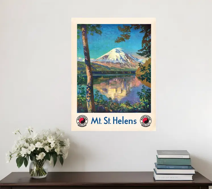 20" X 28" Mt. St. Helens C1920S Vintage Travel Poster Wall Art