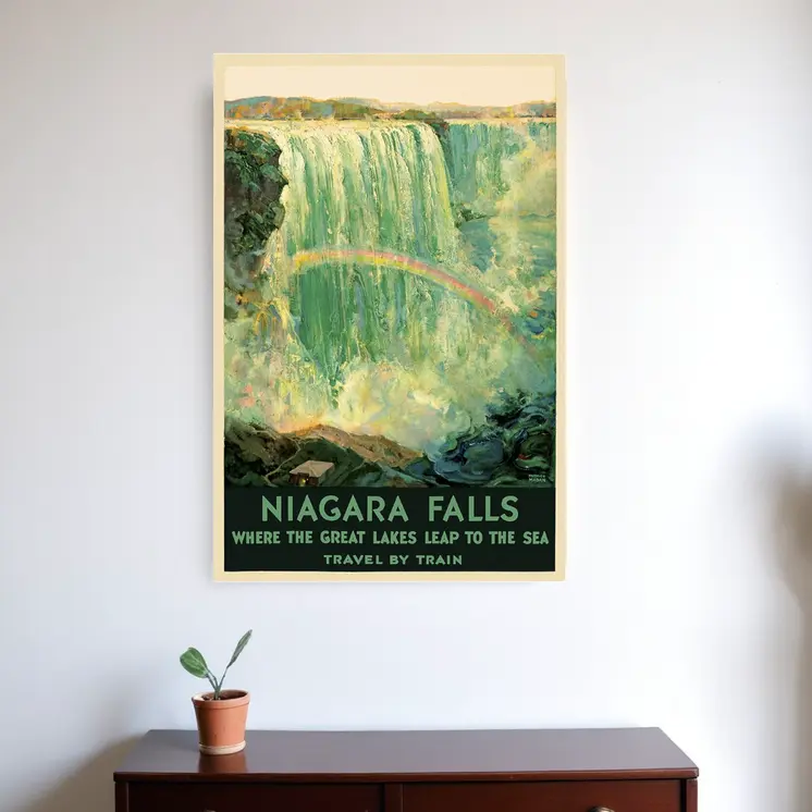 24" X 36" Niagra Falls New York C1920S Vintage Travel Poster Wall Art
