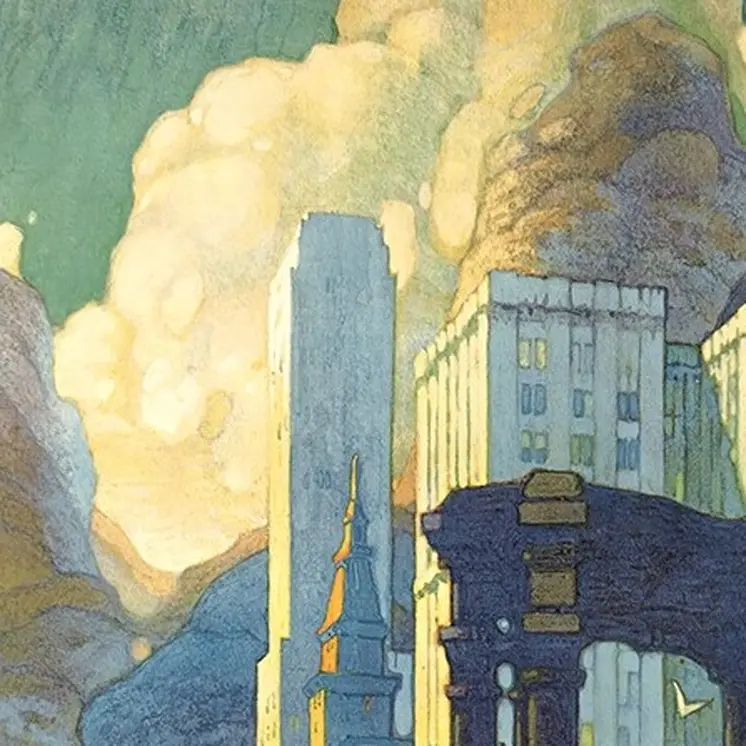 12" X 18" Vintage 1929 Chicago Michigan Ave Travel Poster Wall Art