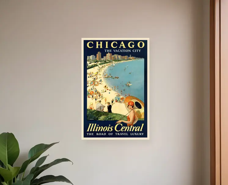 Vintage 1934 California Travel Unframed Print Wall Art