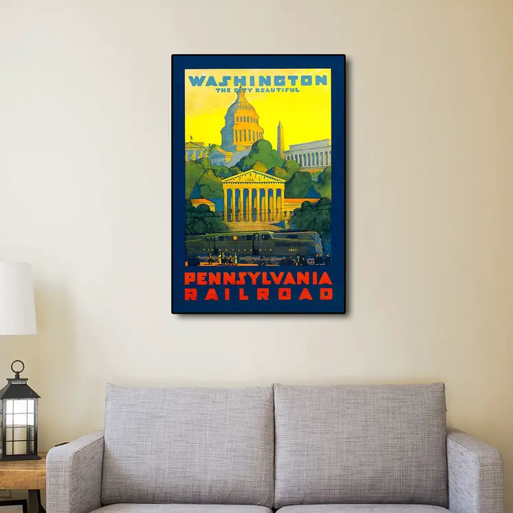 Washington DC Vintage Travel Unframed Print Wall Art