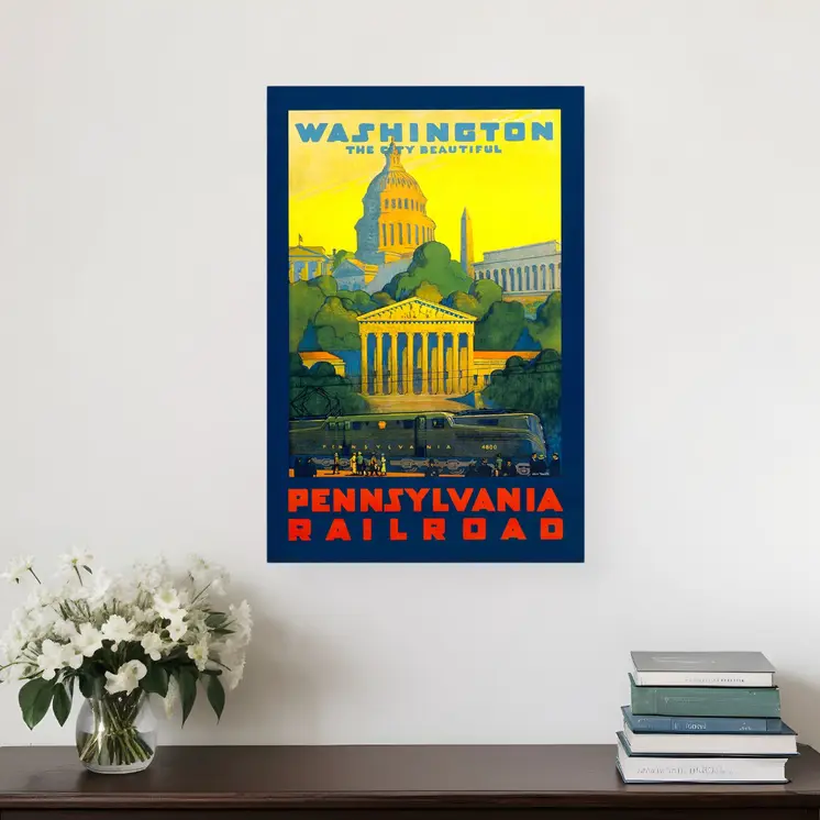 Washington DC Vintage Travel Unframed Print Wall Art
