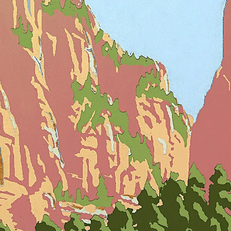 36" x 48" Zion National Park c1938 Vintage Travel Poster Wall Art